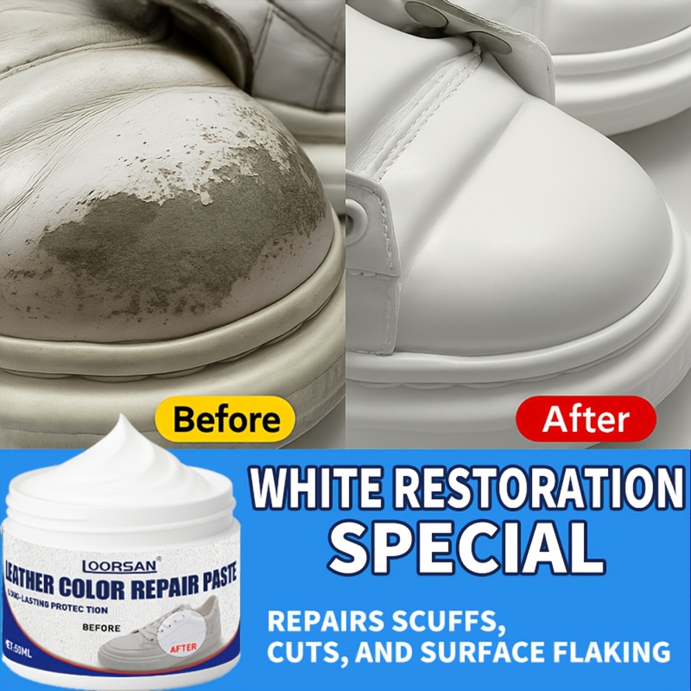 Sneaker Care Products - Kit de reparación de cuero blanco: